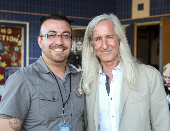 Tim Meunier of Sac Horror Film Fest with guest Mick Garris SHFF 2015